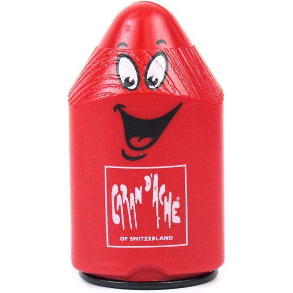 photo-Taille-crayon - 2 trous - Avec réservoir en plastique - Rouge - Carand'Ache