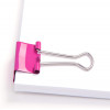 Pinces à clip - Rose - 19mm - Accessoires de bureau - Boîte de 80 unités
