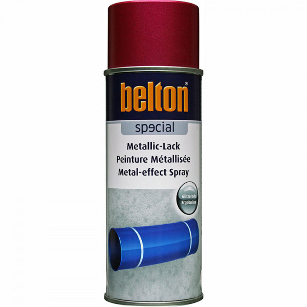 photo-Bombe de peinture Belton effet métallisé rouge 400ml