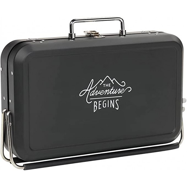 Barbecue portable - Pour pique-nique camping - Noir - Acier inoxydable