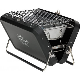 photo-Barbecue portable - Pour pique-nique camping - Noir - Acier inoxydable