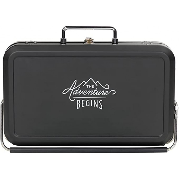 Barbecue portable - Pour pique-nique camping - Noir - Acier inoxydable