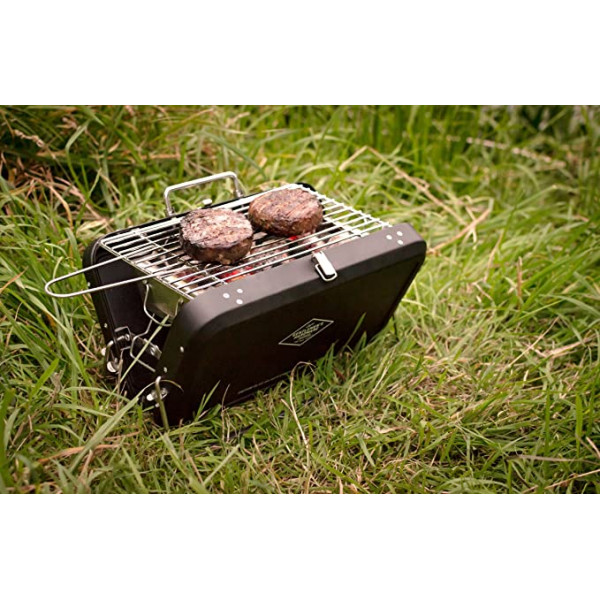 Barbecue portable - Pour pique-nique camping - Noir - Acier inoxydable