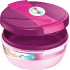 Grand bol déjeuner - Boîte à déjeuner - Lunch box - Bento - 3 compartiments - Rose