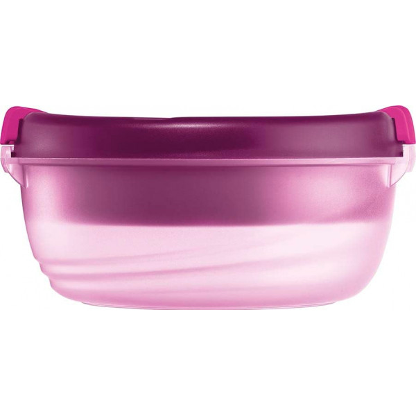 Grand bol déjeuner - Boîte à déjeuner - Lunch box - Bento - 3 compartiments - Rose