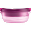 Grand bol déjeuner - Boîte à déjeuner - Lunch box - Bento - 3 compartiments - Rose