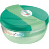 photo-Grand bol déjeuner - Boîte à déjeuner - Lunch box - Bento - 3 compartiments - Vert