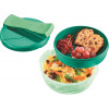 Grand bol déjeuner - Boîte à déjeuner - Lunch box - Bento - 3 compartiments - Vert