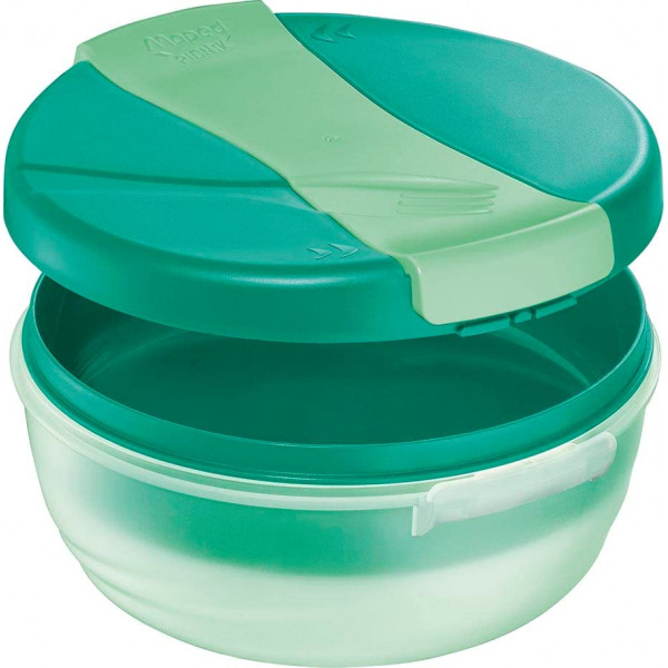 Grand bol déjeuner - Boîte à déjeuner - Lunch box - Bento - 3 compartiments - Vert