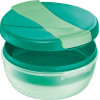 Grand bol déjeuner - Boîte à déjeuner - Lunch box - Bento - 3 compartiments - Vert