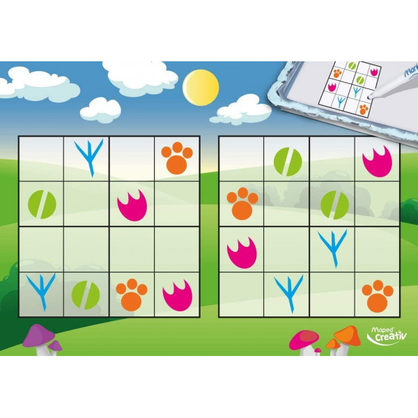 Jeux et dessins pour enfant - Mallette de voyage - Ardoise effaçable - Maped - Travel board