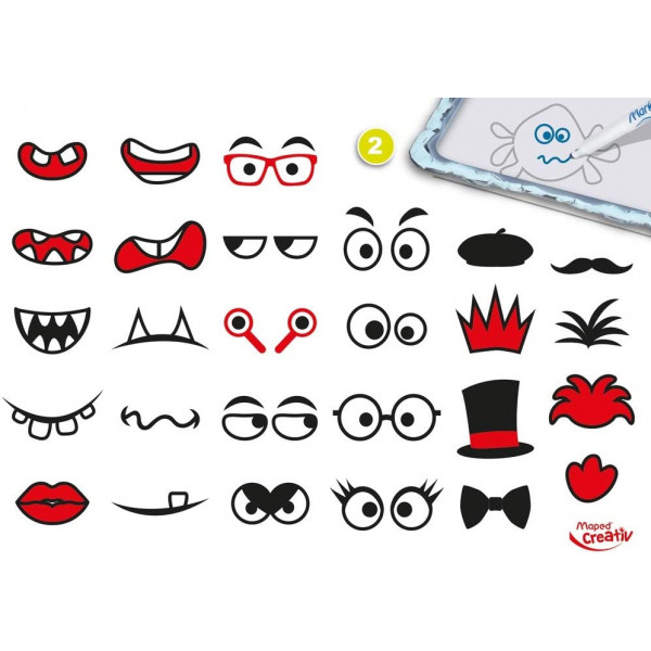 Jeux et dessins pour enfant - Mallette de voyage - Ardoise effaçable - Maped - Travel board