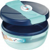 Grand bol déjeuner - Boîte à déjeuner - Lunch box - Bento - 3 compartiments - Bleu