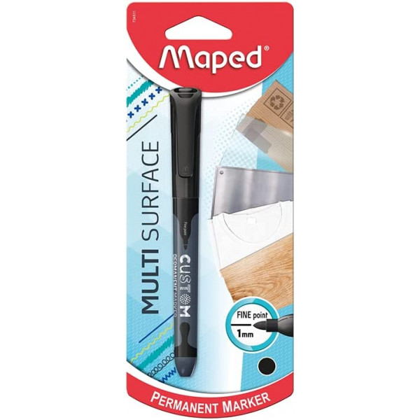 photo-Marqueur - Indélébile - Permanent - Noir - Pointe fine 1mm - Maped Custom