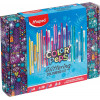 Coffret - Crayons et feutres de coloriage à paillettes - 31 pièces - Maped Color'Peps