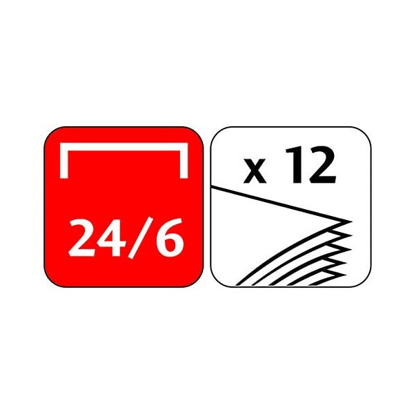 Petite agrafeuse - Pour agrafes 24/6 26/6 - Ergonomique - Coloris aléatoire - Maped