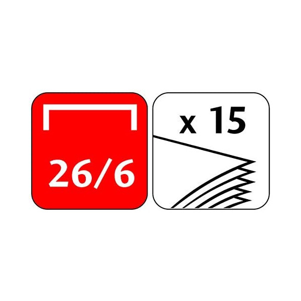 Petite agrafeuse - Pour agrafes 24/6 26/6 - Ergonomique - Coloris aléatoire - Maped