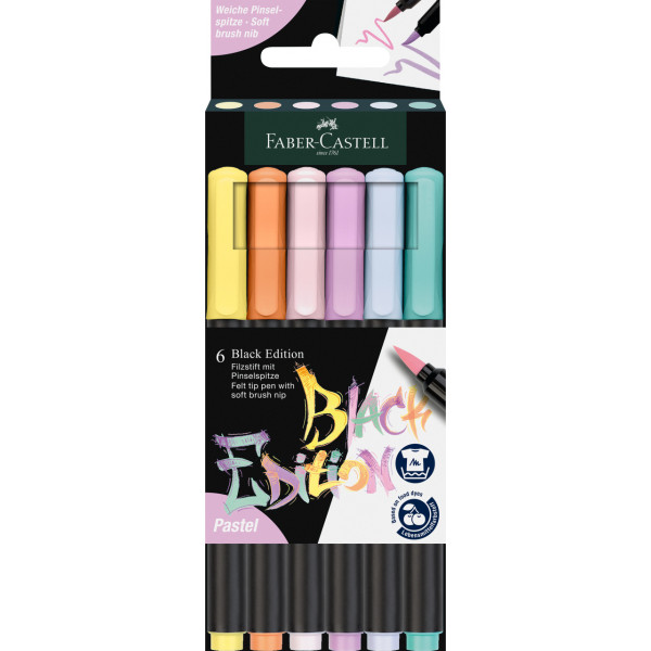 photo-Feutres de coloriage - Tous supports - Couleur pastel - Faber-Castell - Black Edition