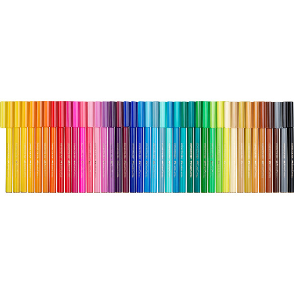 40 feutres de coloriage - Boîte métal avec coloriages - Faber-Castell - Connector