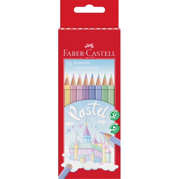 photo-Crayons de couleur - Coloriage - Couleurs pastel - Faber-Castell - Château