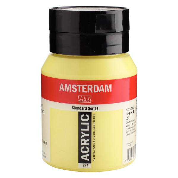 photo-Pot peinture acrylique 500ml Amsterdam jaune titane nickel
