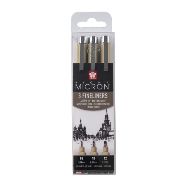 photo-Feutres - Noir - Dessin - Esquisse - Manga - Assortiment de pointes - Sakura - Pigma Micron