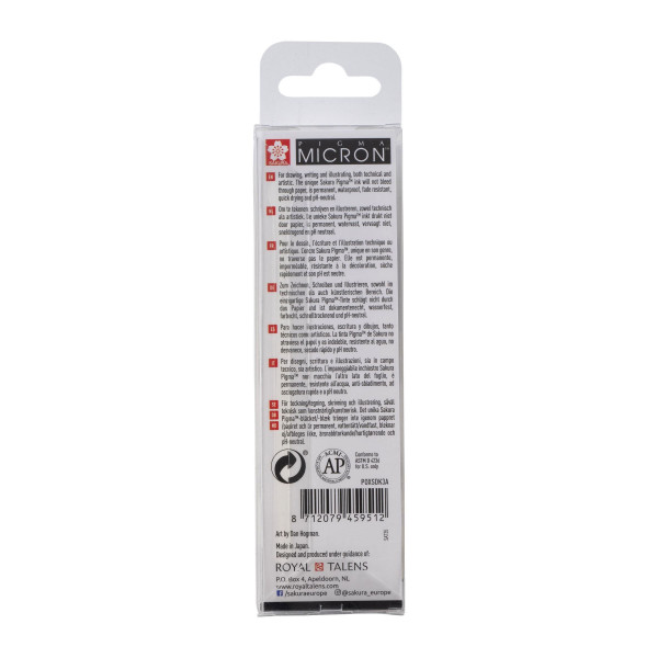 Feutres - Noir - Dessin - Esquisse - Manga - Assortiment de pointes - Sakura - Pigma Micron