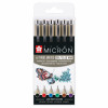 photo-6 feutres - 0,45mm - Dessin - Esquisse - Manga - Plusieurs couleurs - Sakura - Pigma Micron