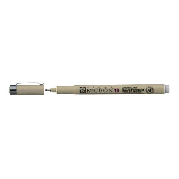 photo-Feutre Pigma Micron 10 Sakura pointe fine 0.60mm gris froid clair