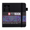 photo-Carnet - Croquis - Dessin - Notes - 12x12cm - 80pages - Couverture noire - Sakura