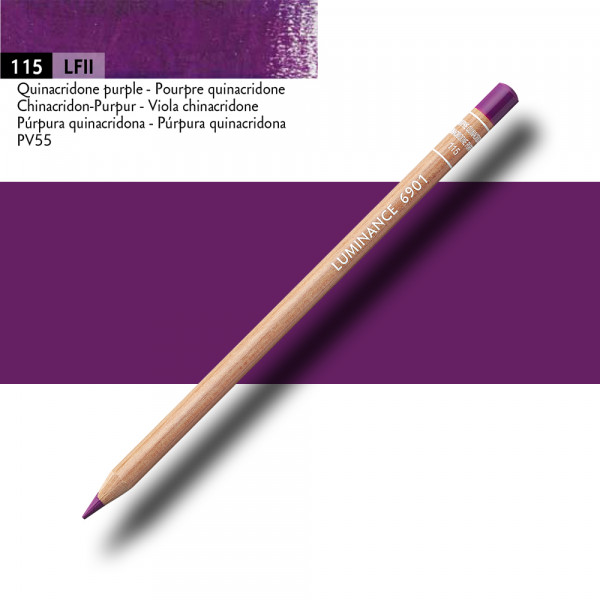 Crayon de couleur - Pourpre quinacridone - Caran d'Ache - Luminance 6901