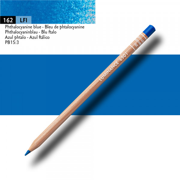 Crayon de couleur - Bleu phtalo - Caran d'Ache - Luminance 6901