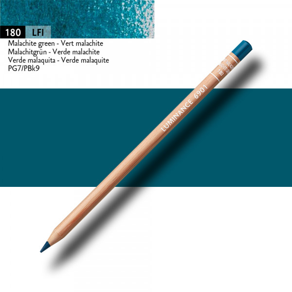 Crayon de couleur - Vert malachite - Caran d'Ache - Luminance 6901