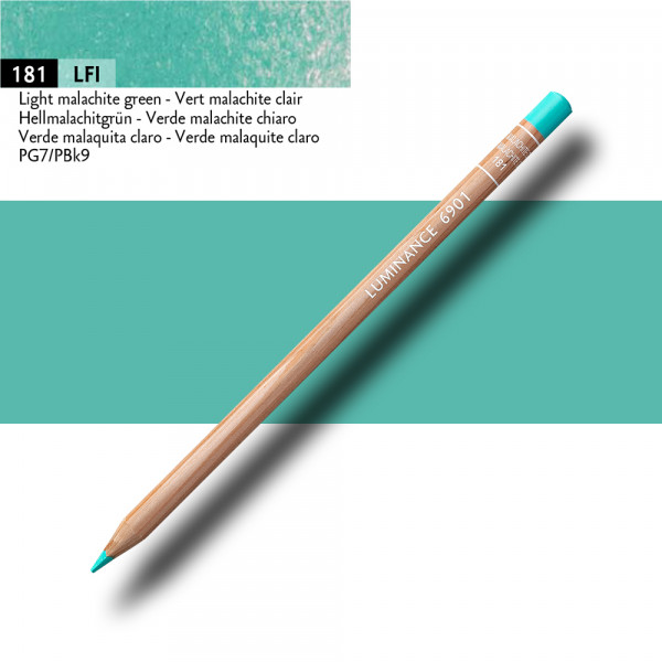 Crayon de couleur - Vert malachite clair - Caran d'Ache - Luminance 6901