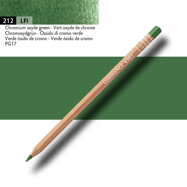 Crayon de couleur - Vert oxyde de chrome - Caran d'Ache - Luminance 6901