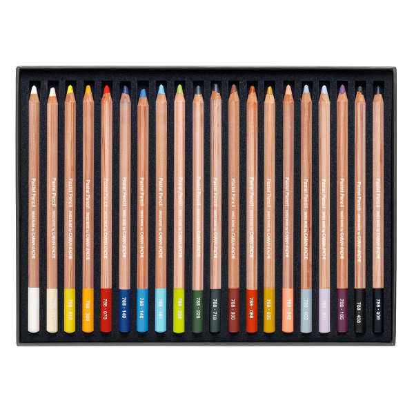 20 crayons de couleur - Pastels secs extra fins - Caran d'Ache - Pastel Pencil