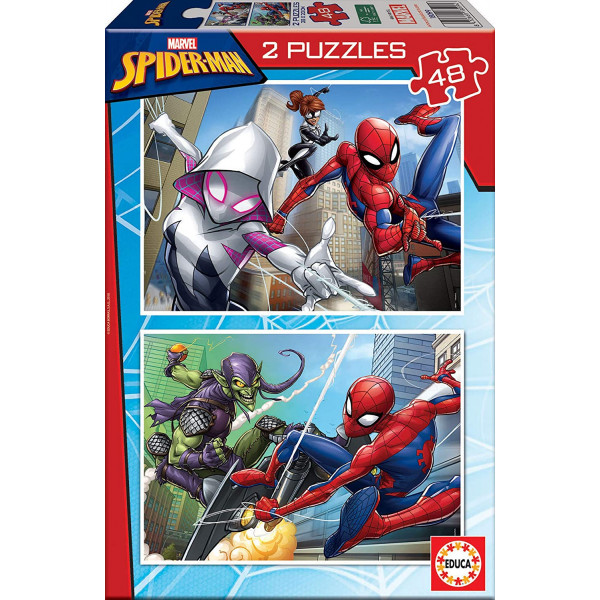 photo-Puzzle - Spiderman - Marvel - 2 puzzles de 48 pièces - Dès 5 ans