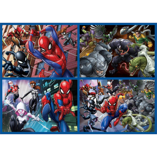 Puzzle - Spiderman - Marvel - 4 puzzles de 50 80 100 et 150 pièces - Dès 5 ans