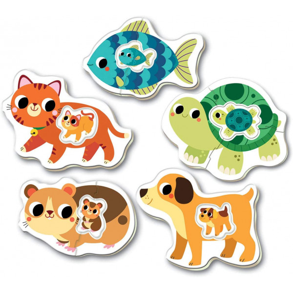 Puzzle - Animaux - Chien chat poisson - Enfant dès 1 an - 5 modèles - Educa