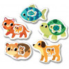 Puzzle - Animaux - Chien chat poisson - Enfant dès 1 an - 5 modèles - Educa