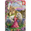 photo-Puzzle - Licorne - Fée - Princesse - Château - 500 pièces - 34x48cm - Educa
