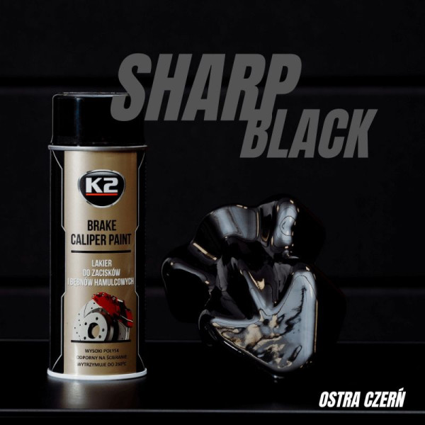 Peinture pour étiers de frein - Noir - Haute température - 400ml - K2