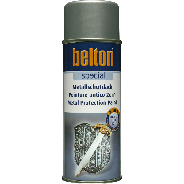 photo-Bombe de peinture - Antirouille - Argent - 3 en 1 - Apprêt - Peinture - Finition - Belton