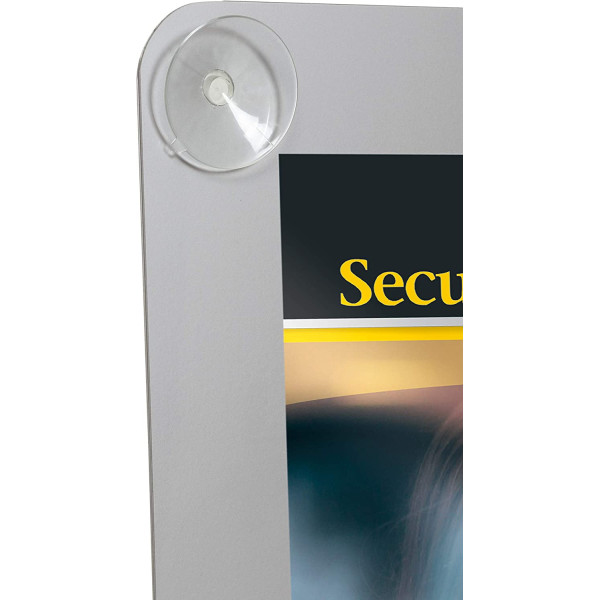 Support pour affiche - Porte-affiche - Avec ventouses - Transparent - 39x27cm cm