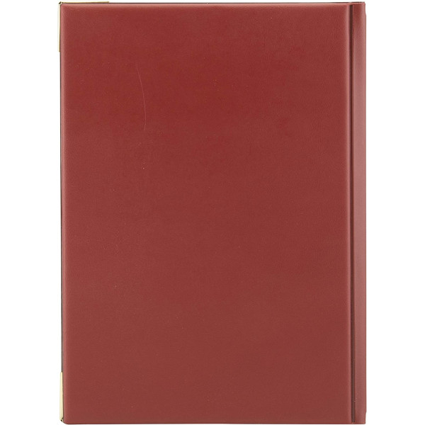 Menu de restaurant - Protège menu - A5 - Couverture rouge - 8 pages