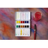 Peinture aquarelle - Fine - Coffret métal de 12 demi-godets - Pébéo