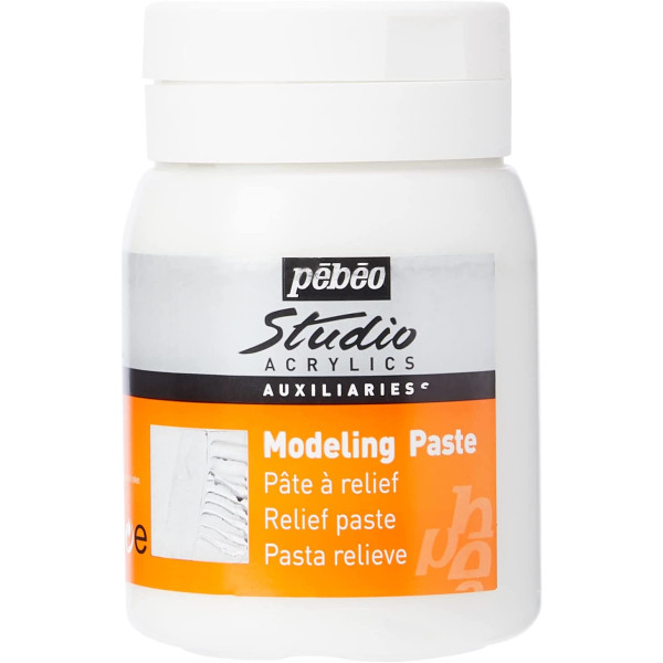 photo-Pâte à relief - Modeling paste - Peinture acrylique - Pébéo - Pot 500ml