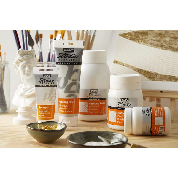 Pâte à relief - Modeling paste - Peinture acrylique - Pébéo - Pot 500ml