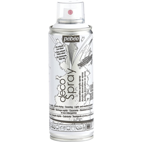 photo-Gesso en spray - Apprêt universel à base d'eau - Blanc - Pébéo - DecoSpray - 200ml