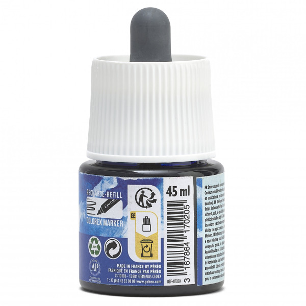Encre aquarelle - Bleu outremer - Pébéo - Colorex - Flacon de 45 ml